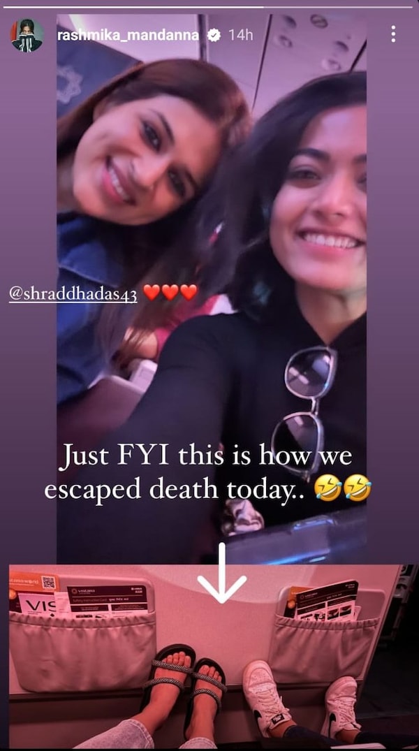 Rashmika Mandanna's Instagram story