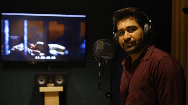 Vijay Antony begins dubbing for CS Amudhan's crime thriller Ratham; makers release pictures
