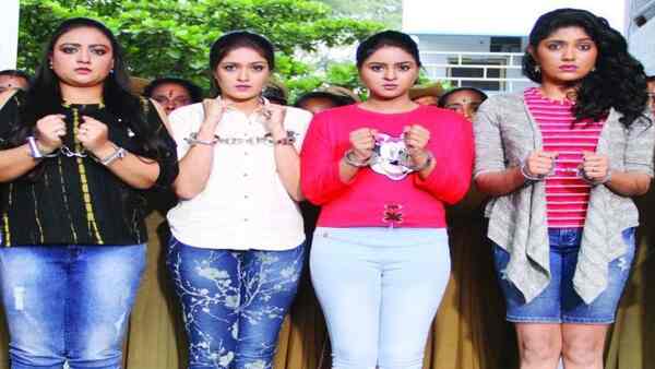 Prathama, Meghana, Nakshatra and Samyukta in a still from the film