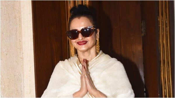 Rekha pairs sneakers with saree; proves she's an 'evergreen diva'