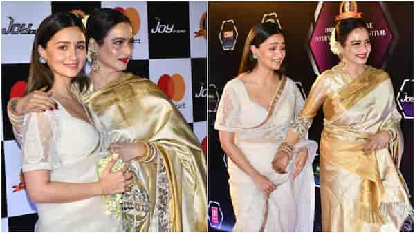 Dadasaheb Phalke Awards 2023: Rekha and Alia Bhatt enjoy a sweet moment as they greet each other