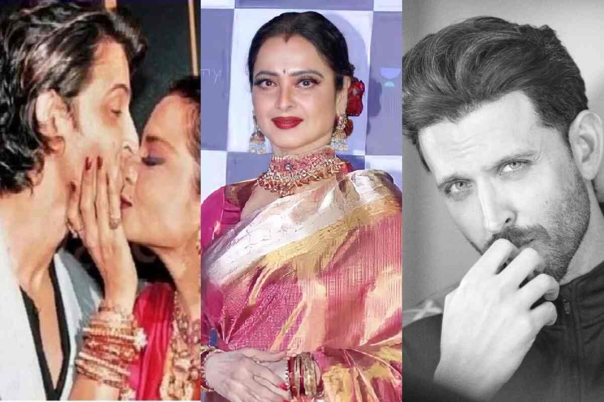 When Rekha and Hrithik Roshan accidentally locked lips in an awkward kiss