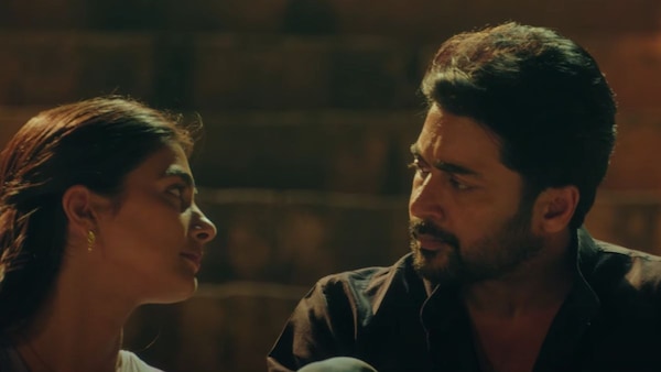 Pooja Hegde and Suriya in Retro
