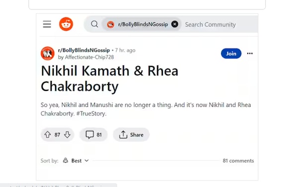 Viral post on Reddit. It is now deleted. But screenshots of it continue to trend.