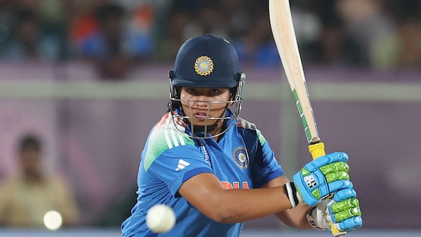 Ghosh now has created a record for most sixes hit in a single Women's World Cup edition. Image | BCCI Women on X