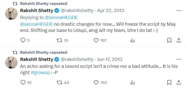 The other tweets from 2013 that Rakshit reposted