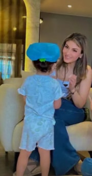 Riddhima Kapoor with Raha