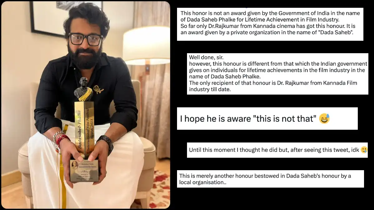 Rishab Shetty refers to his latest honor as 'Dadasaheb Phalke award, fans correct him saying 'it's not the same'