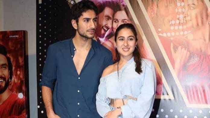 Sara Ali Khan at the screening with her brother Ibrahim
