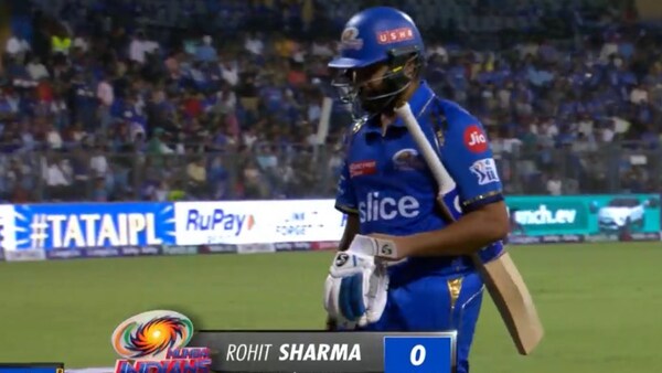 IPL 2024 - Amid cheers at Wankhede Stadium, Rohit Sharma departs for a duck; Naman Dhir follows