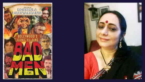 Author Roshmila Bhattacharya (right) and her latest book Bad Men (left).