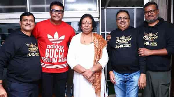 Darshan joined his mother, Meena Thoogudeepa to watch his brother Dinakar's film Royal