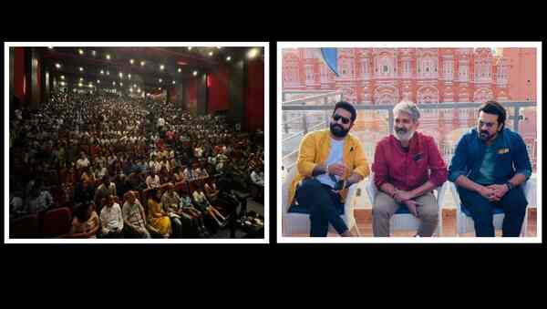 RRR: SS Rajamouli, Jr NTR, Ram Charan interact with college students in Jaipur