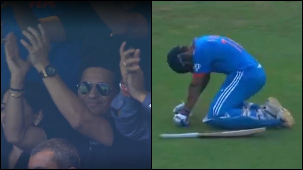 IND vs NZ: Virat Kohli bows to Sachin Tendulkar; Master Blaster gives standing ovation as KING smashes record 50th ODI century