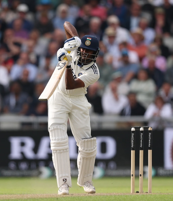 Sai Sudharsan scored his maiden test fifty. Image | BCCI on X