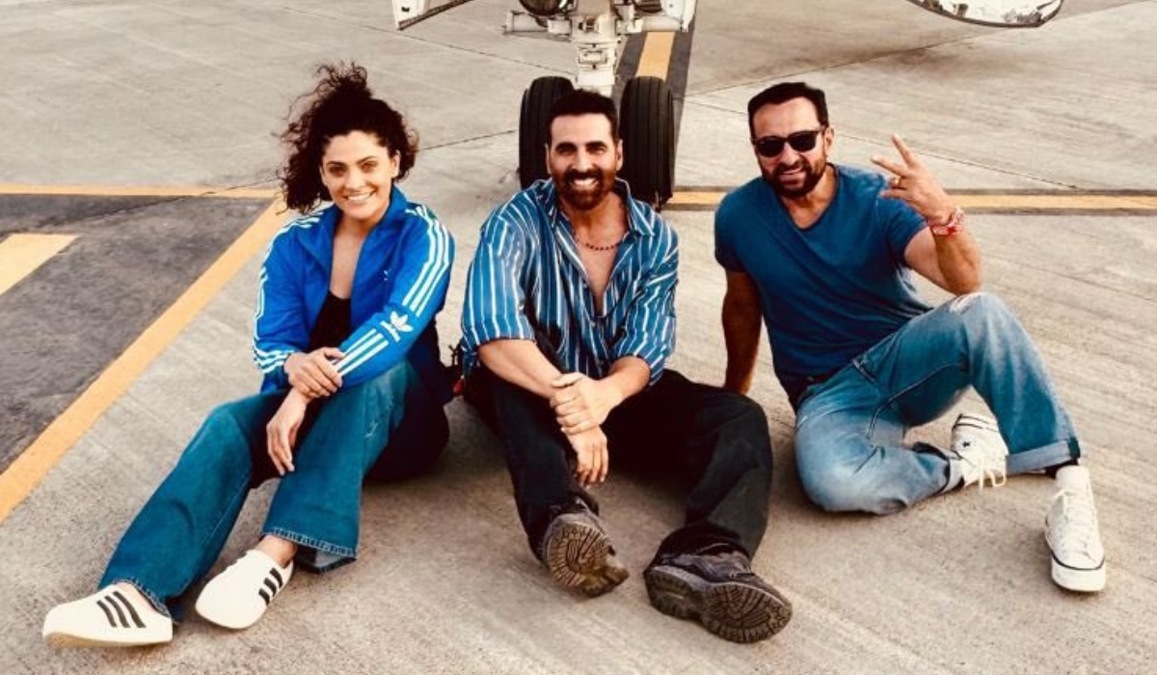 Haiwaan: Akshay Kumar, Saif Ali Khan's pic with Saiyami Kher goes viral; Trio wraps outdoor schedule of Priyadarshan’s film