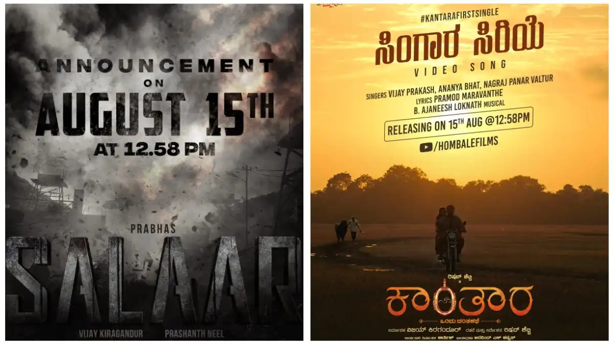 Hombale Films schedules two announcements at the same time; both Salaar update and Kantara first single at 12.58 pm on August 15