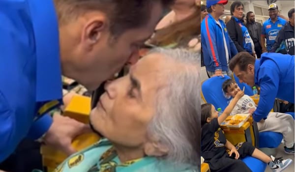 Salman Khan affectionately kisses his mother at CCL