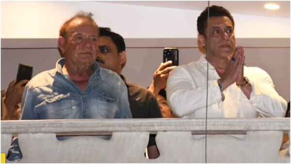 Salman Khan with dad Salim Khan