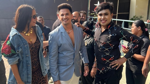 Sandy with Neha Dhupia and Prince Narula