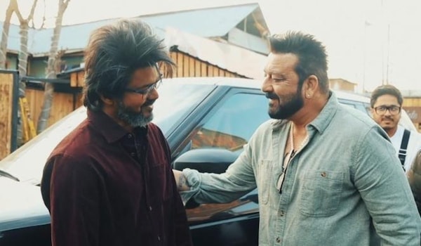 Sanjay Dutt and Vijay on sets of Leo