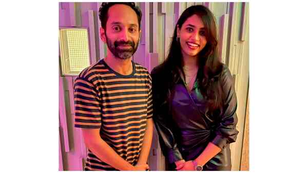 Kantara actor Sapthami Gowda soaks up her fan-girl moment with Malayalam superstar Fahadh Faasil