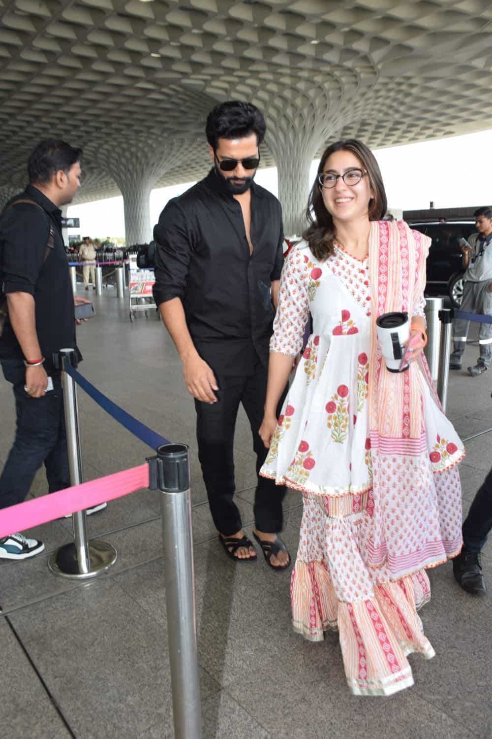 Sara Ali Khan and Vicky Kaushal spotted in style