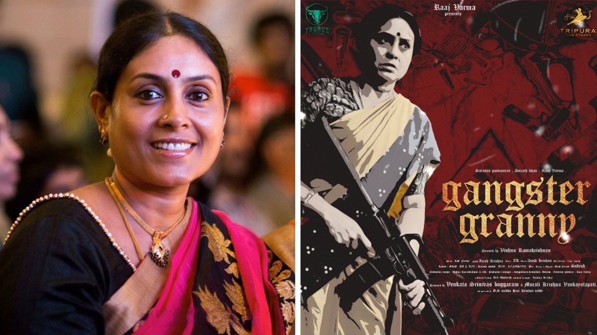 Saranya Ponvannan wields gun in the first look poster of her next outing, titled Gangster Granny