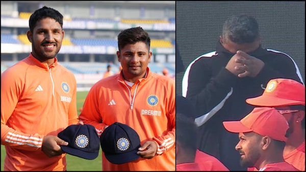 IND vs ENG - Fans react seeing Sarfaraz Khan's father in tears after son receives Indian Test debut cap