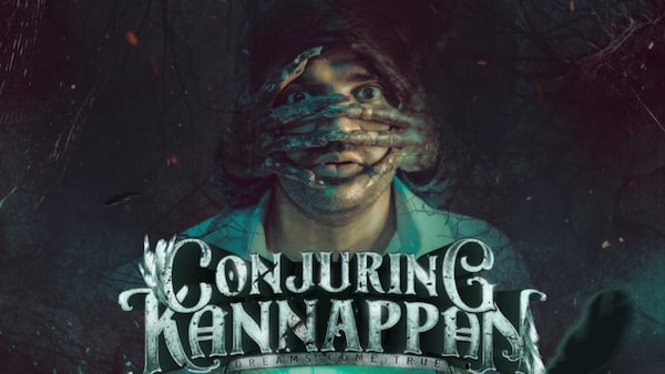 Sathish in a poster of Conjuring Kannappan