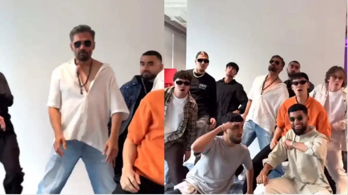 WATCH: Suniel Shetty exudes 90s swag in viral Aankhon Mein Base Ho Tum vvideo with Norwegian dance group