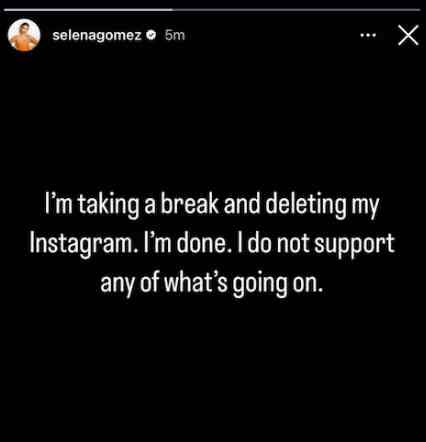 Selena Gomez's Instagram Story