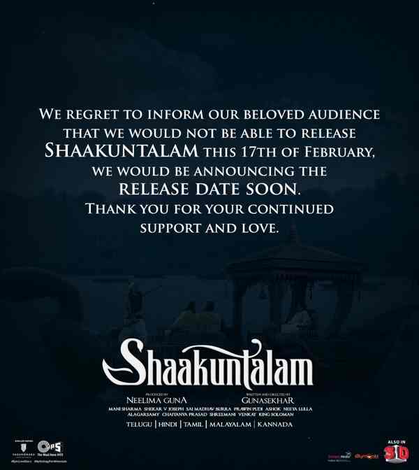 Shaakuntalam gets postponed