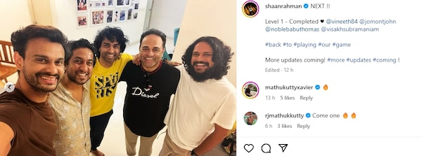 Shaan Rahman's Instagram post.