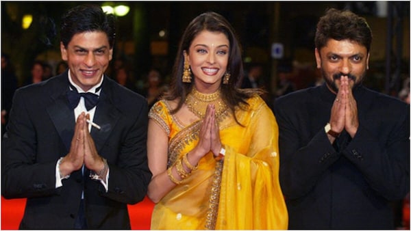 Shah Rukh Khan, Aishwarya Rai and Sanjay Leela Bhansali (Source: Twitter)