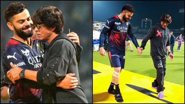 Watch Shah Rukh Khan hug Virat Kohli and teach him 'Jhoome Jo Pathaan' steps, netizens call it 'best moment of the day'