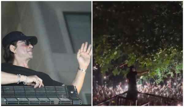 "We love Shah Rukh:" Fans scream outside Mannat as SRK turns 58, WATCH King Khan's response