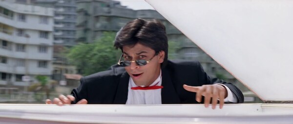 Shah Rukh Khan in a still from Yes Boss