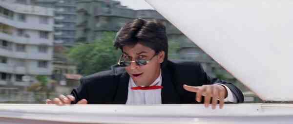 Shah Rukh Khan in a still from Yes Boss