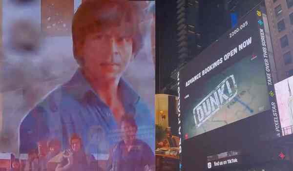 Shah Rukh Khan’s Dunki - Fans release a special motion poster of the film at Times Square Billboard