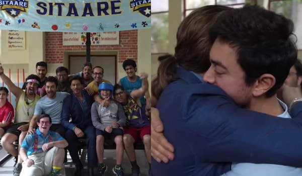 Shah Rukh Khan visits Aamir Khan's Sitaare Zameen Par sets