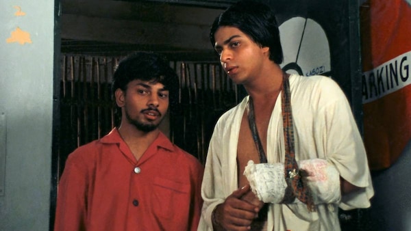Shah Rukh Khan with Arjun Raina. Photo courtesy Film Heritage Foundation