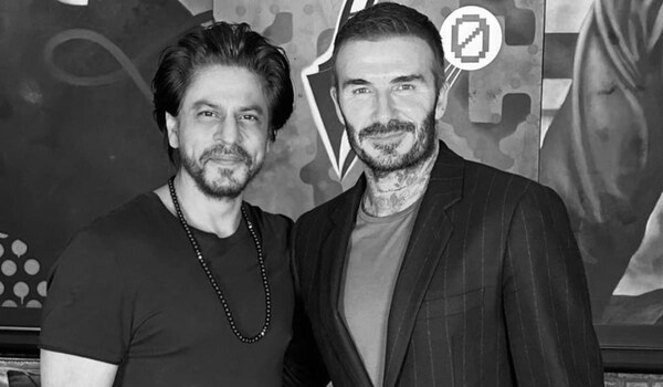 David Beckham shares some sweet moments with Shah Rukh Khan at his home