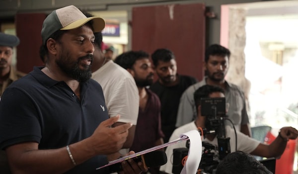 Shan Thulasidharan on the set of Kammattam
