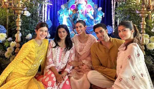 Khushi Kapoor is all smiles as she celebrates Ganesh Chaturthi with rumored beau Vedang Raina | See pics