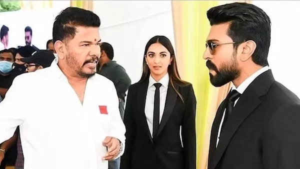 Shankar, Kiara Advani, and Ram Charan at Game Changer location