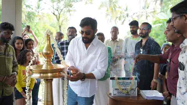 Sharafudheen during the pooja function of the film