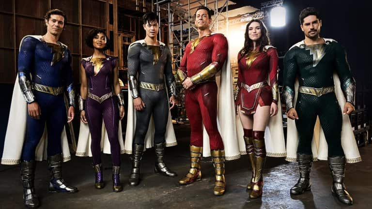 Shazam! Fury of the Gods' Asher Angel celebrate filming wra