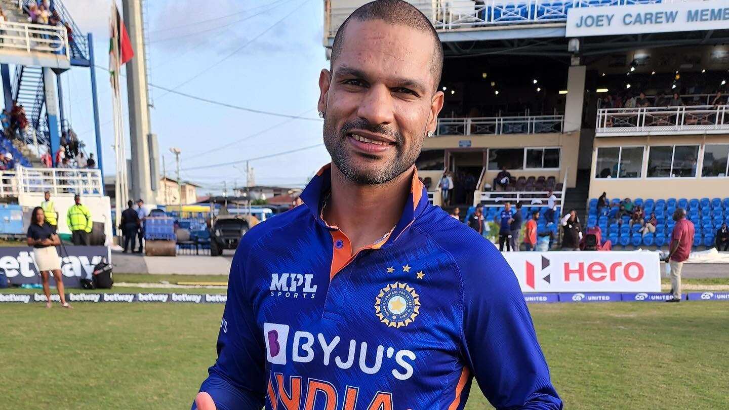 Shikhar Dhawan shows a glimpse of Team India's new jersey