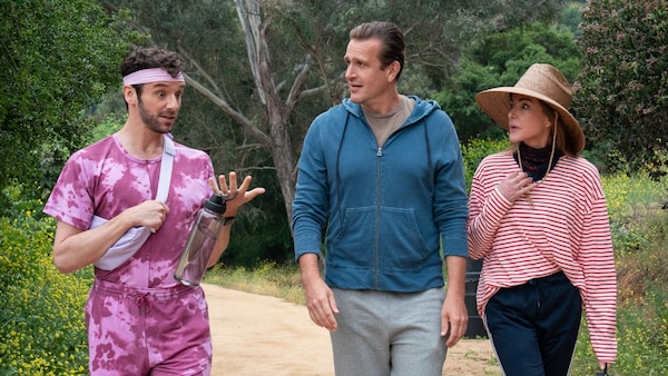 Michael Urie, Jason Segel and Christa Miller in Shrinking